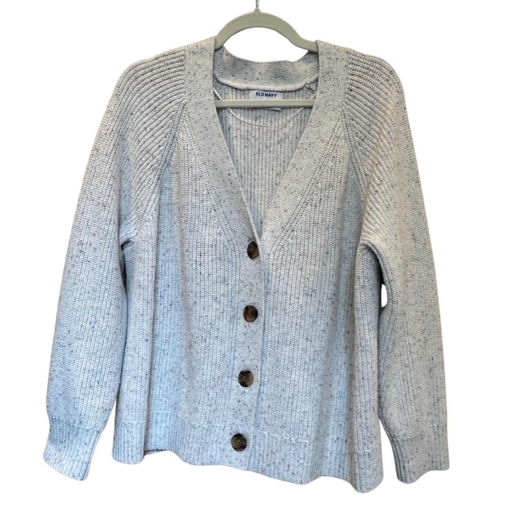 Old Navy Shaker-Stitch Cardigan – White Multi – Size XXL